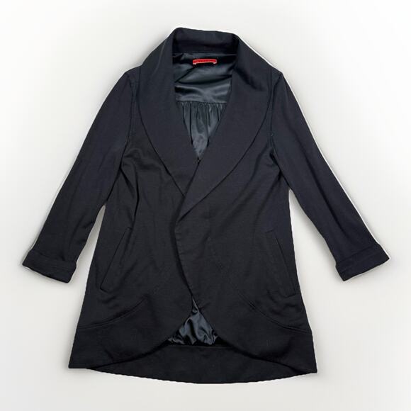 Alice + Olivia Oversized Boyfriend Blazer Shawl Collar Black Women's Size Medium - Picture 1 of 9